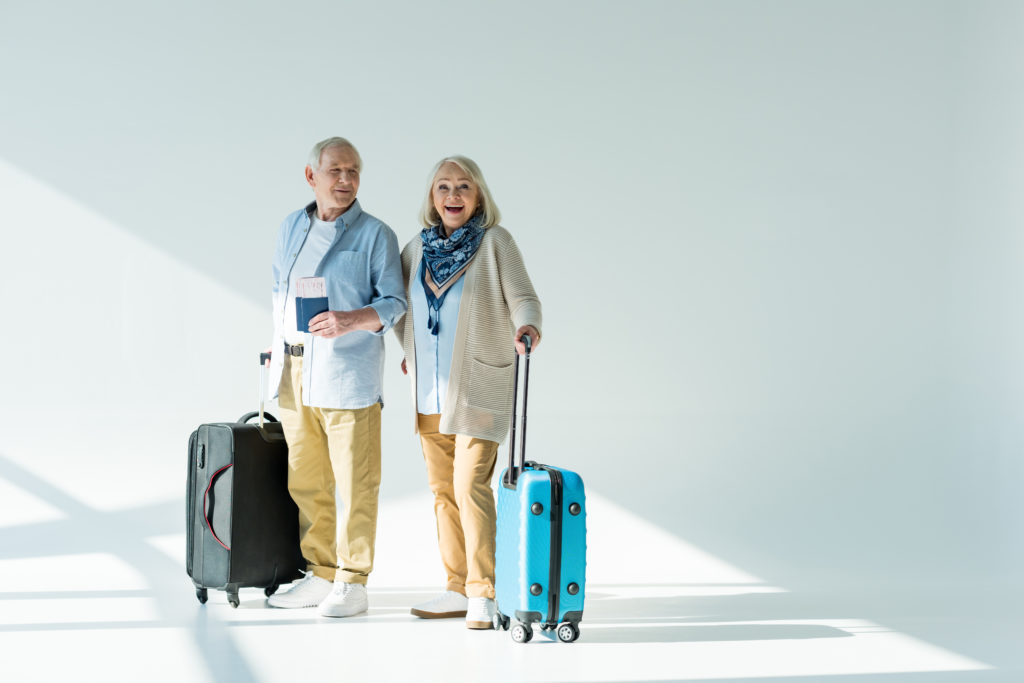 a senior traveling with someone with dementia