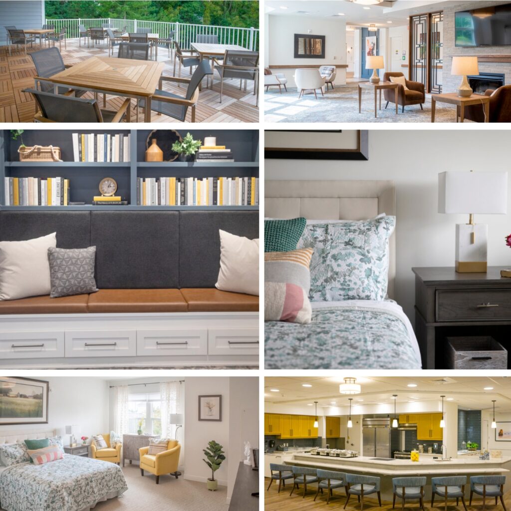 Collage of suites and common spaces in Preston